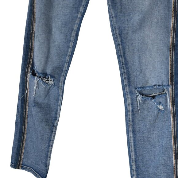 Pilcro and the Letterpress Slim Boyfriend Jeans 26 Mid Rise Relaxed Fit Soft Fad - Picture 3 of 10